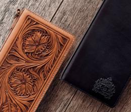 TEMPEST Carving Leather Work Case Black